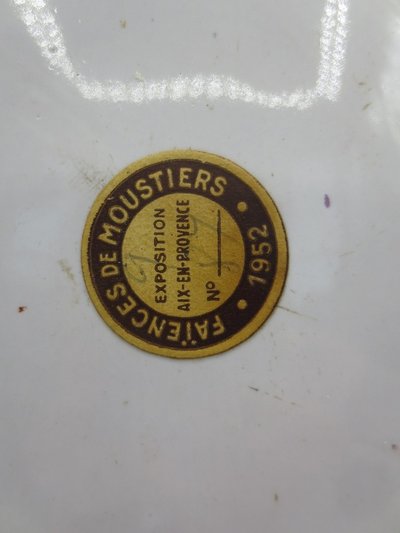 Moustiers plate, 18th century.