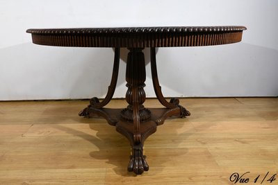 Rosewood Pedestal table, Napoleon III period - Mid-19th century