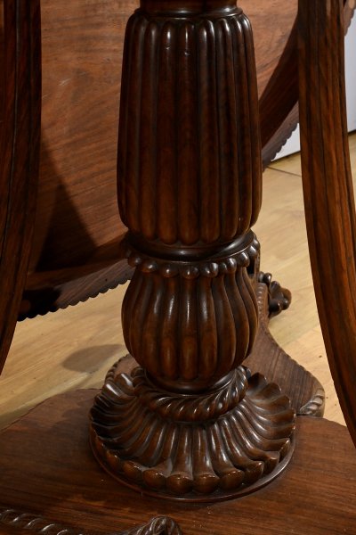 Rosewood Pedestal table, Napoleon III period - Mid-19th century