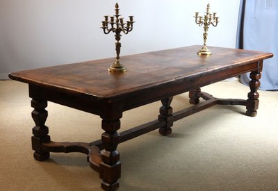 Large oak dining table