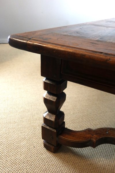 Large oak dining table