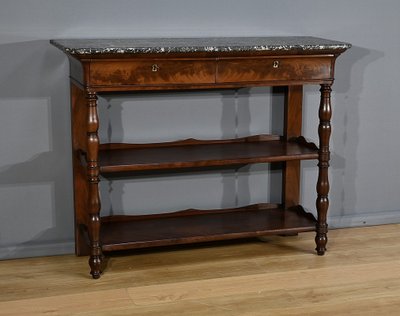 Large Property Console in Mahogany Burr, Restoration period - Early 19th century