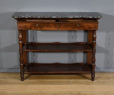 Large Property Console in Mahogany Burr, Restoration period - Early 19th century