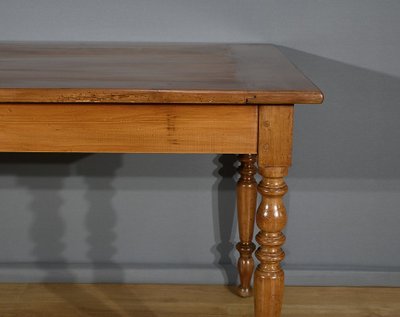 Louis-Philippe table in solid cherry wood - Late 19th century