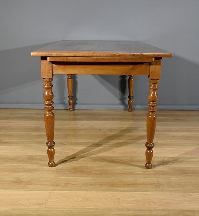 Louis-Philippe table in solid cherry wood - Late 19th century