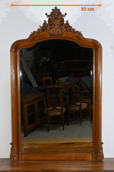 Oak mirror, Louis XV style - Late 19th century