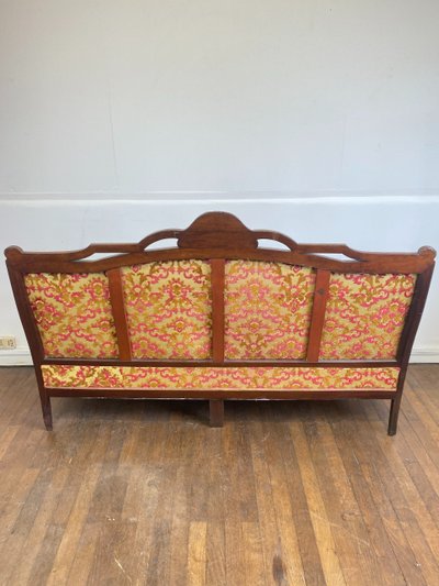 Carved Walnut 3-seater Sofa Louis-Philippe Style