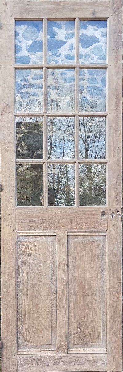 Antique Blond Oak Door Height 240 to 230 Cm Width 77 to 72 Cm