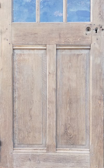 Antique Blond Oak Door Height 240 to 230 Cm Width 77 to 72 Cm