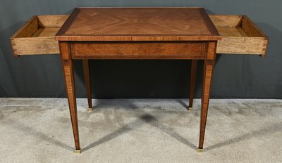 Small Marquetry Table and Desk, Louis XVI style - 2nd half 19th century