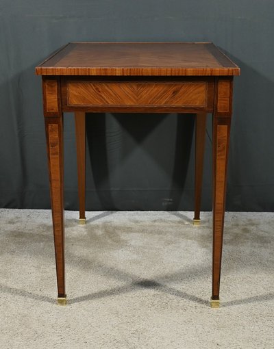 Small Marquetry Table and Desk, Louis XVI style - 2nd half 19th century