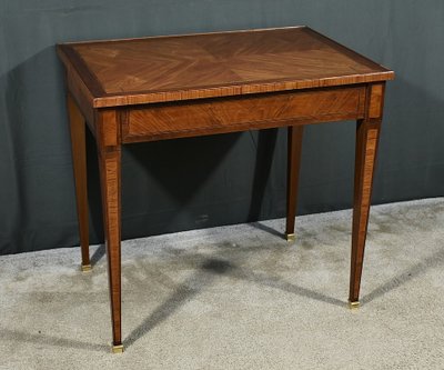 Small Marquetry Table and Desk, Louis XVI style - 2nd half 19th century