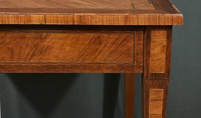 Small Marquetry Table and Desk, Louis XVI style - 2nd half 19th century