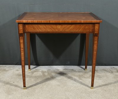 Small Marquetry Table and Desk, Louis XVI style - 2nd half 19th century