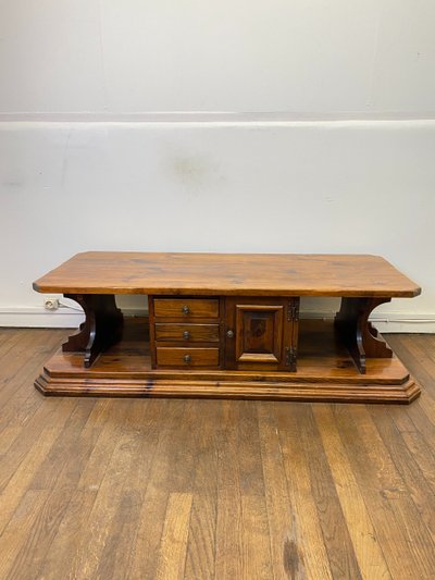 1960 Walnut Wood Coffee Table