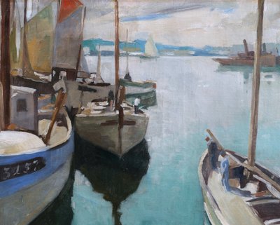 François Frenay, Boats In The Harbor Of Brest