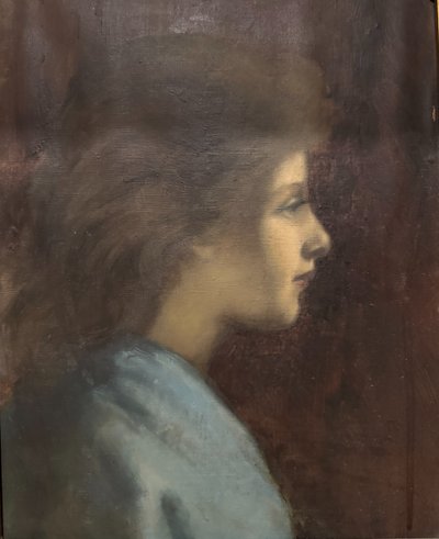 Symbolist School of the Late 19th Century - Woman in Profile, Circa 1890