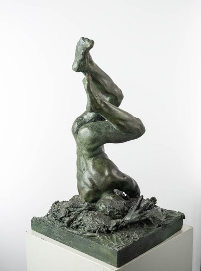 Male Nude - Bronze Sculpture - Icarus