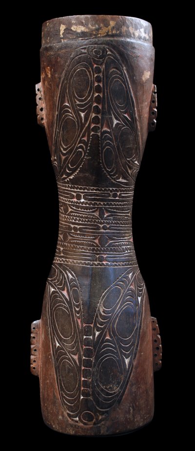 Hand drum, Traditional instrument, Oceanic art, Tribal art, Papua New Guinea, Kundu