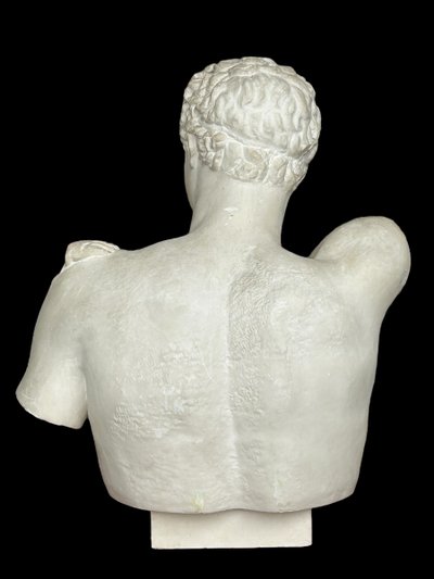 Very Important Antique Bust of Hermes After Praxiteles - Plaster 20th Century H 75 cm