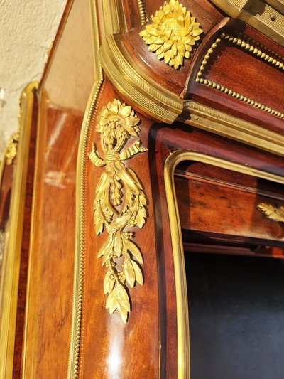 Attributed to H Dasson, Mahogany Cylinder Desk, 19th Century