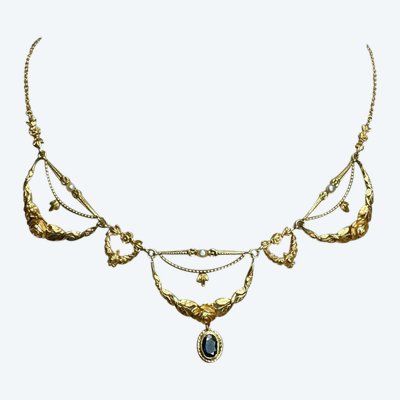 Art Nouveau Gold Necklace