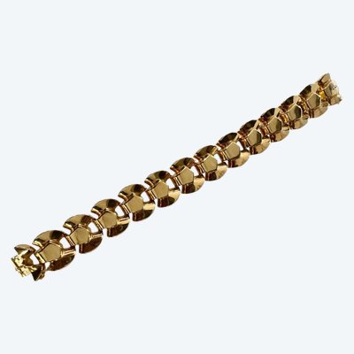 Art Deco Rose Gold Tank Bracelet