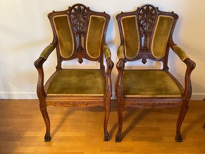 Pair of Art Nouveau Armchairs