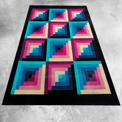 1980s Gorgeous Geometric Italian Woolen Rug by Missoni for T&J Vestor