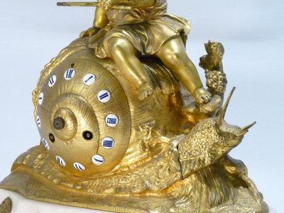 Pendule à l'escargot d'époque Napoléon III