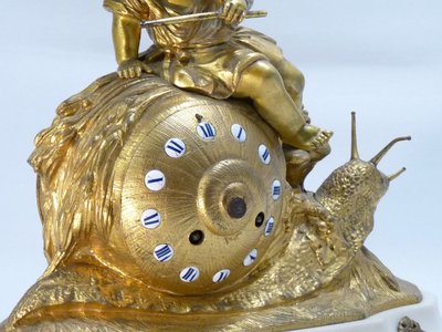 Pendule à l'escargot d'époque Napoléon III