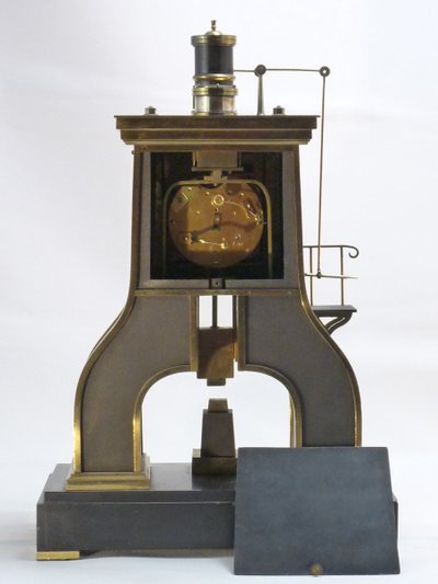 Pestle hammer, "industrial" clock by Guilmet