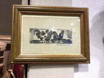 "The Roosters" signed Constant Le BRETON