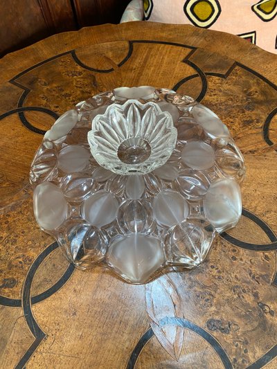 Large Glass Dish, Art Deco Decor