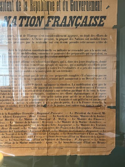 Proclamation of the President of the Republic, 1914