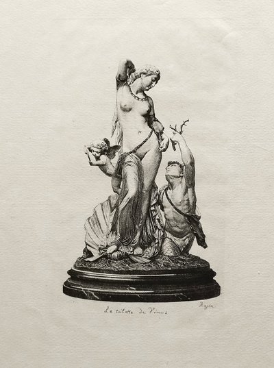 Gravure Mythologique Ancienne Venus Par Paul Adolphe Rajon  19ème