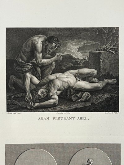 Adam Weeping Abel, Carlo Lotti, Etching 