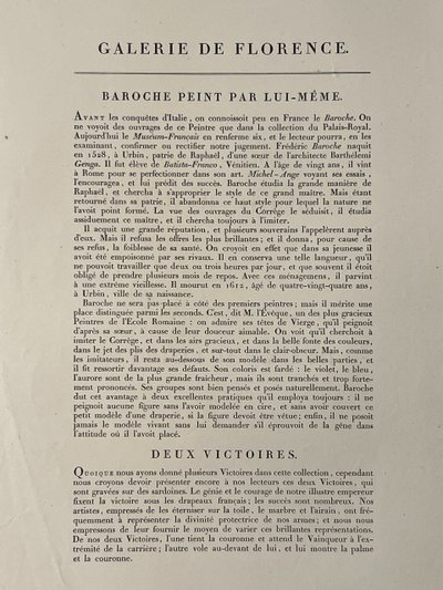 Frédéric Baroche Autoritratto, Due Vittorie Acquaforte