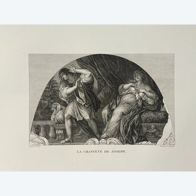 The Chastity of Joseph, Pietro Da Cortona, Etching