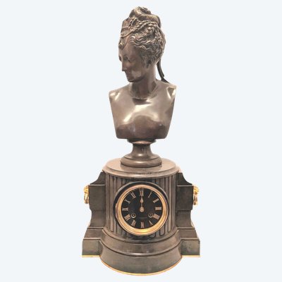 Barbedienne Diane clock after Jean Goujon 58CM