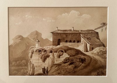 Return from Italy, 19th century drawing