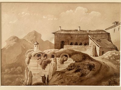 Return from Italy, 19th century drawing