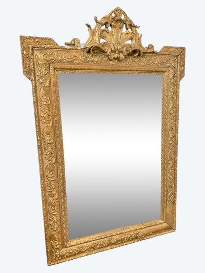 Large Gilded Mirror from the Napoleon III Period - 66cm X 100cm