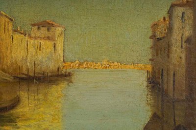 Alphonse Lecoz Venice and its Canals oil on canvas circa 1890-1900