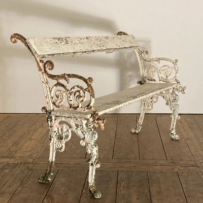 19th century cast iron garden bench