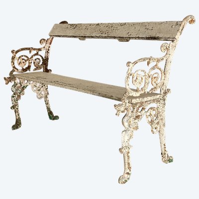 19th century cast iron garden bench