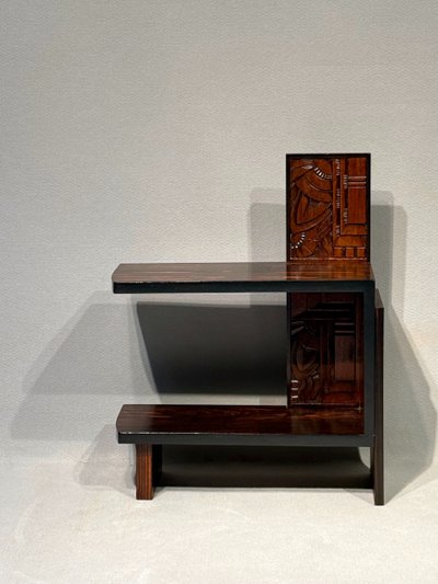 Art Deco console in Macassar ebony