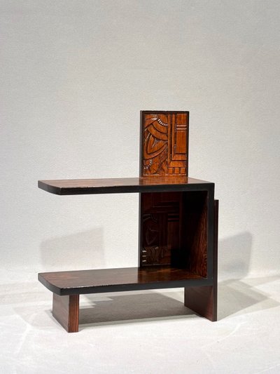 Art Deco console in Macassar ebony