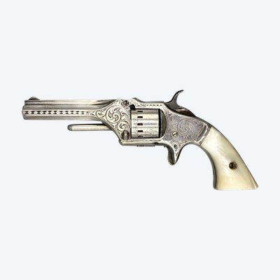 Revolver American Standard, Calibre 22, Finition Luxe, Gravé D’usine. états-unis XIXème Siècle