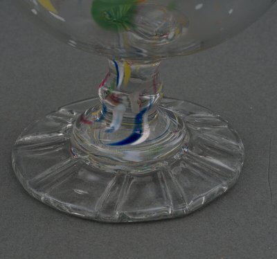 18th century blown glass carafe Color inclusions Shower base